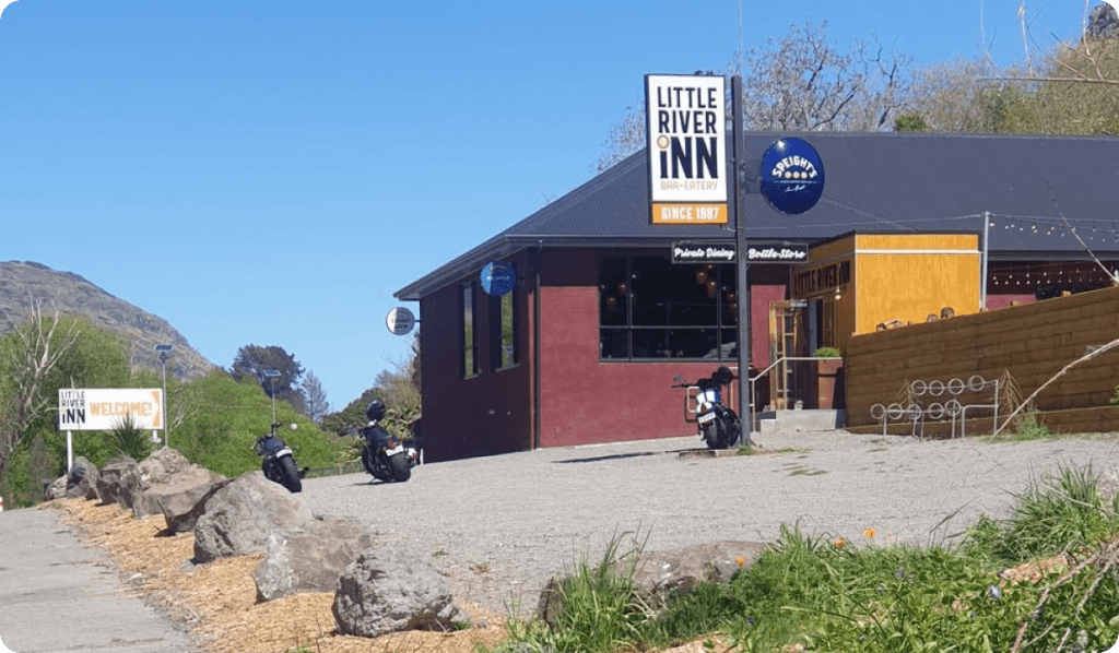View of the Little River Inn pub from the road.